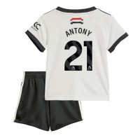 Manchester United Antony #21 Tredjedraktsett Barn 2024-25 Kortermet (+ Korte bukser)